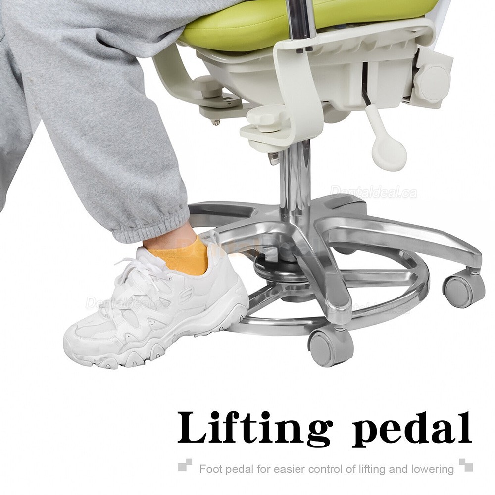 QY-MDS-E3 Dental Microscope Operator Stool Ergonomic Dentist Surgeon Stool PU Leather